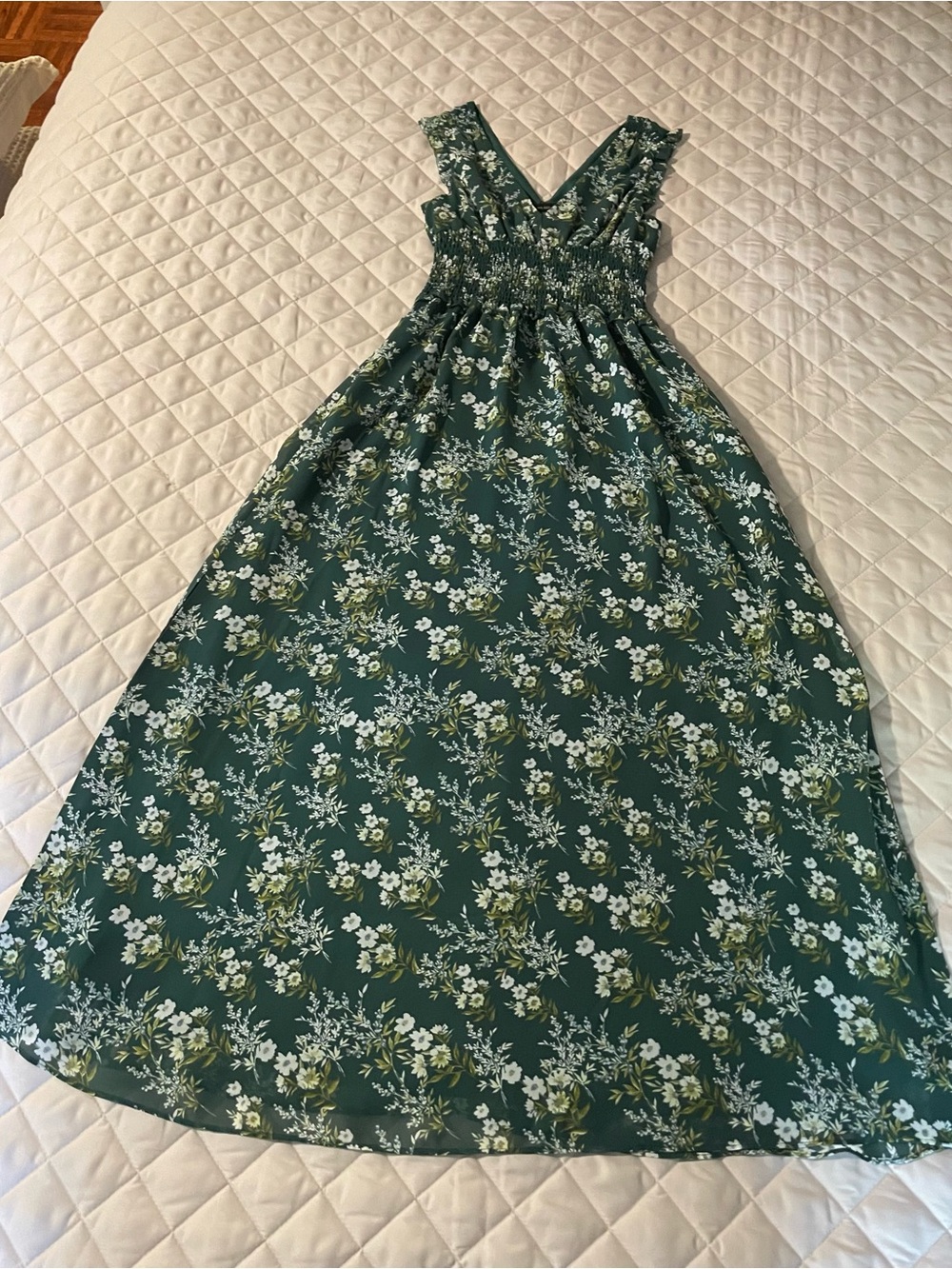 Banana Republic Green Floral Maxi Dress Petite Size 00 NWT
